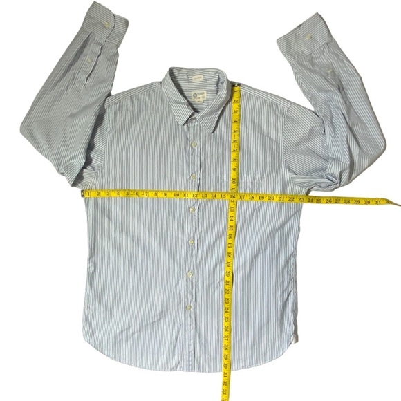J. Crew Mens Shirt Long Sleeve Button Up Dressy Casual Preppy Pinstripe Blue XL - Picture 7 of 13